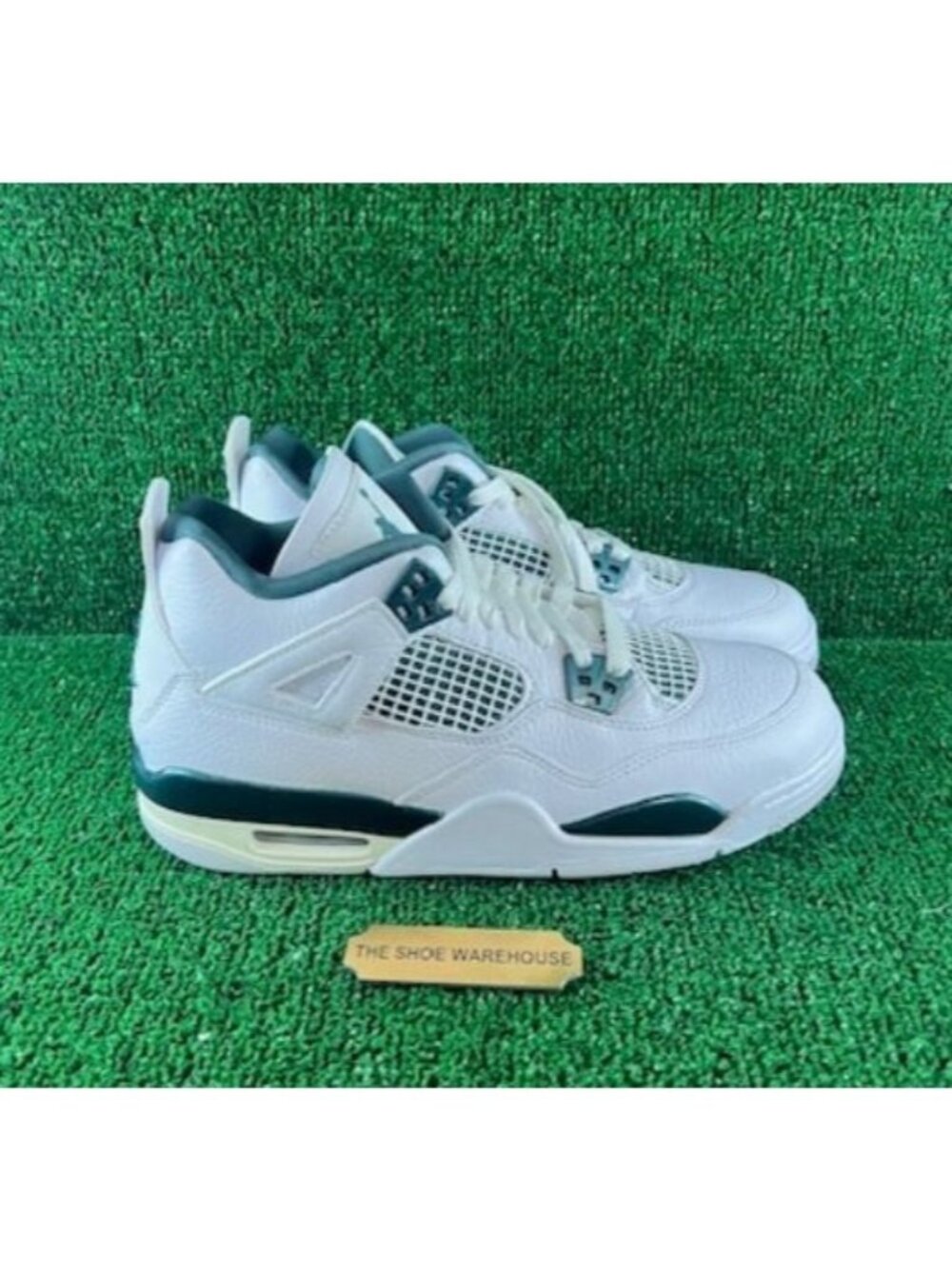 Nike Air Jordan 4 Retro White Green B-GRADE Shoe FQ8213-103 Size 5Y / WMNS 6.5